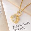 Necklace Cartoon Cute Rabbit Zircon Necklace Accessories Women's Simple Small Fresh Design Sense Fashion Versatile Collarbone Chain