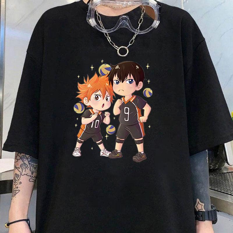 Hot Anime Caracas Shoyo Hinata Tobio Kageyama Graphic T Shirt Women'S Fashion T-Shirts Short Sleeve Shirts Mama Summer T-Shirts
