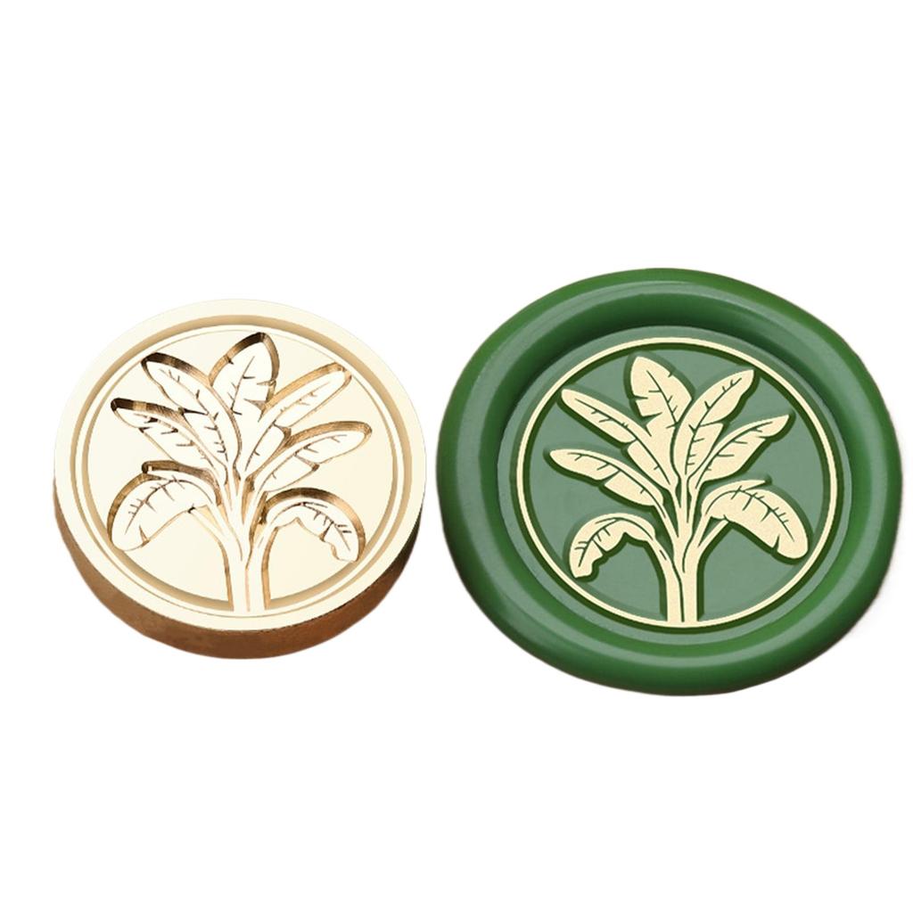 Plant Themed Seal Stamp Head Antique Embossed Sealing Stamp Head for Seal Envelope Invitation Decoration Scrapbooking