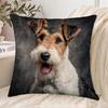 1 Pillowcase, Fox Terrier Print, 2D Flat Printing, Single-sided Print, No Pillow Insert, 17.72 X 17.72 Inches (45 X 45cm), Not Real Embroidery, Ideal 