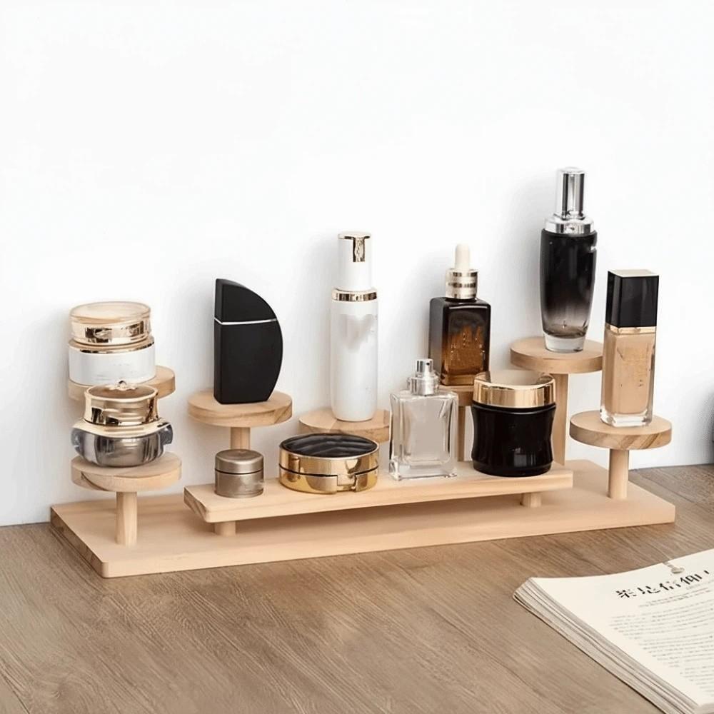 Stacked Design Display Stand Organizer Wooden Plant Stand  Jewellery Display