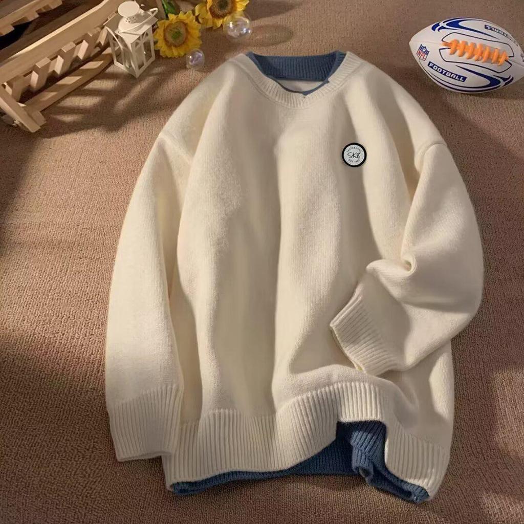 Harajuku Trendy Men's Japanese-Style Faux Fur Sweater