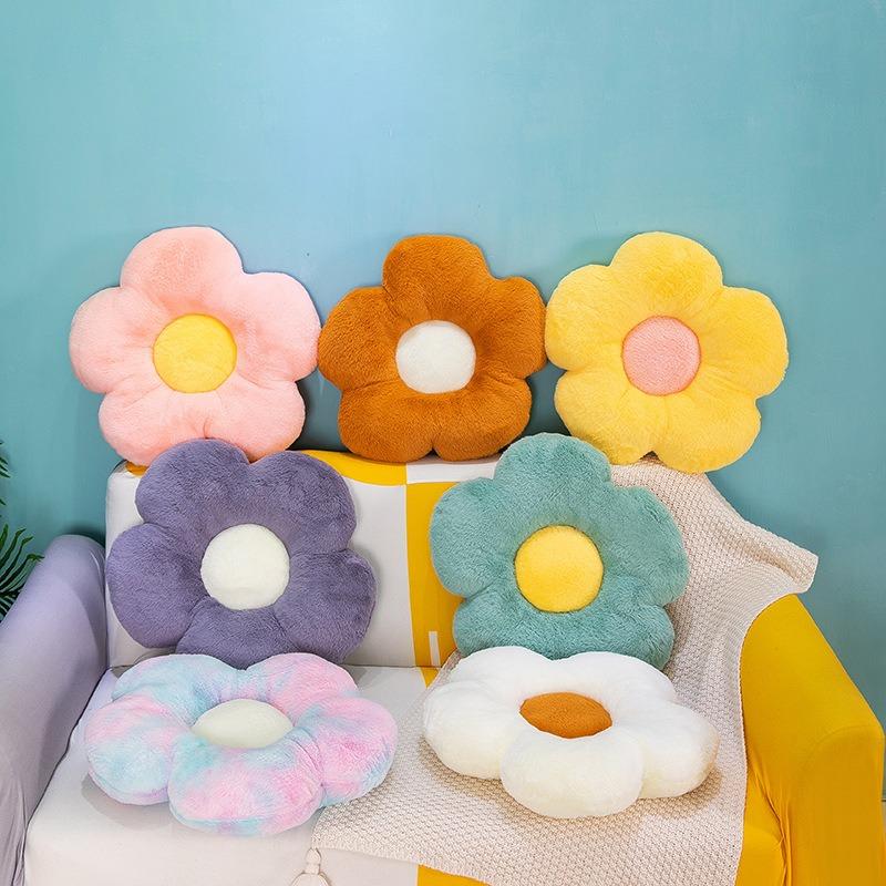 Flower Shaped Office Cushions, Solid Color Home Furnishings