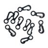 20Pcs Durable Black Plastic Snap Hooks Sturdy Buckles for Keychains Backpacks Camping Travel Outdoor Activities