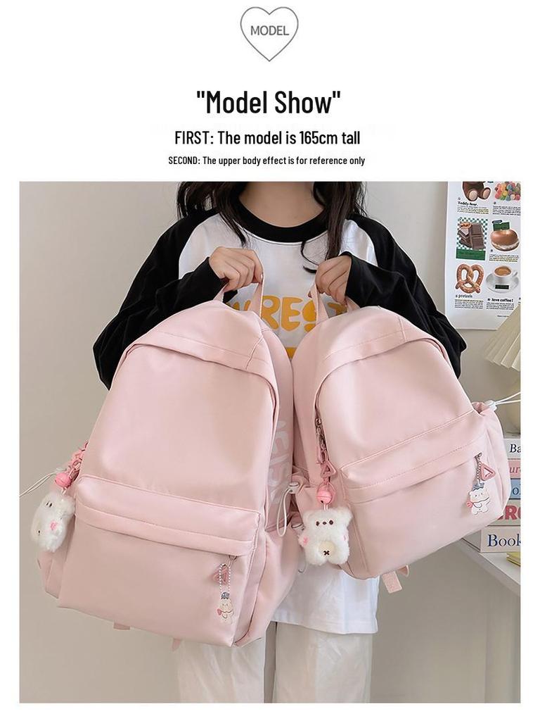 Pojemny plecak damski dla dziewcząt w wieku szkolnym i licealnym - Uniwersalny japoński styl o prostym designie