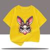 Rabbit Printed Pattern Children Tshirts Summer Girls Boys Casual Colorful Cute Tops Funny Kids ONeck Short Sleeve Tshirts