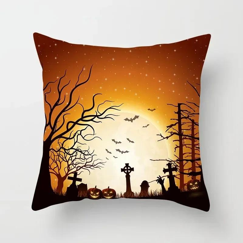 Halloween Horror Scarecrow Pattern Office Living Room Sofa Car Decorative Pillowcase
