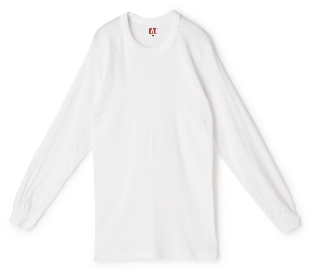 NEW STANDARD Warm Fleece Fur White B.V.D. Men's 2-Pack Undershirts, 100% Cotton, Lining, Knit,