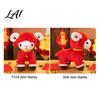 Decorative Sheep Pillow Plush Red Doll for Lunar New Year Decoration Soft Stuffed Animal Toy with Auspicious Fortune Gift Embroidery And Bell Collar,