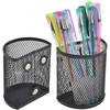 Magnetic Pencil Holder Half Circle Pen Holders Fridge Magnet Black