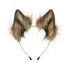 Handmade Plush Animal Ear Headband Cosplay Party Costume Wolf Fox Ears Hair Accessory Unisex