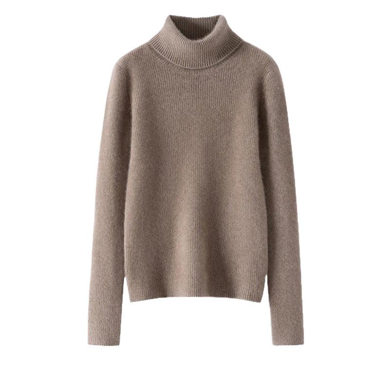 Women's 2025 Slim Fit Cashmere Turtleneck Sweater - Double-Strand Thickened Inner Layer