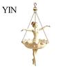 Ballerina Planter Ballet Dancer Hanging Planter, Cute Resin Plant Pot, Elegant Artistic Holder for Trailing Vines Succulents Spider Plants Pot