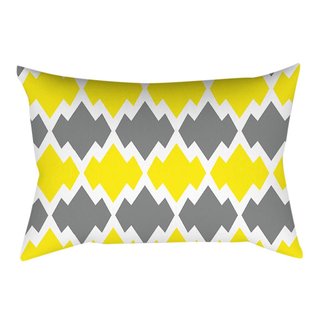 yellow pattern pillow