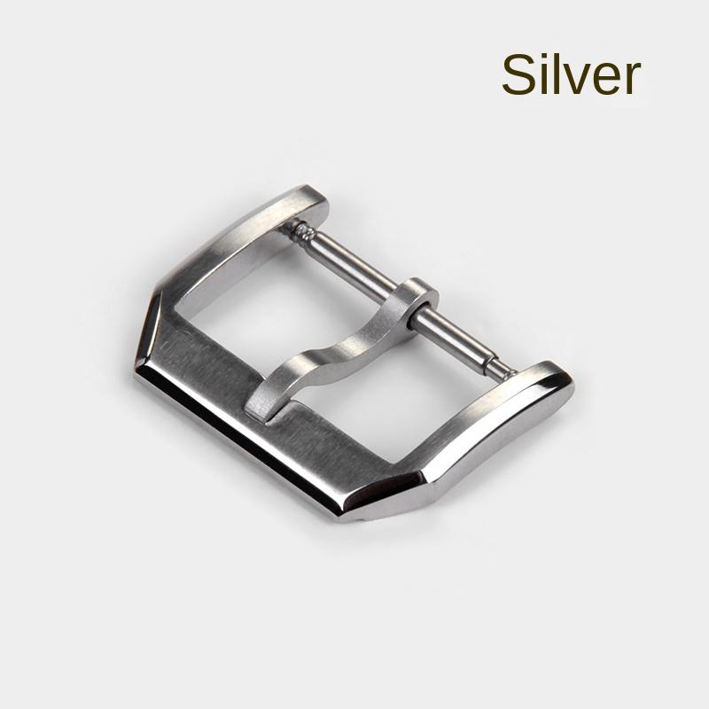 18m 20mm Stainless Steel Pin Buckle For IWC Big Pilot Portugieser Pilot's Leather Watch Clasp Silver Rose Gold Black Accessories