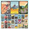 Retro velobrauciens Metāla zīmes Plāksne Vintage velosipēda plakāts Metāla šķīvis Riteņbraucējs Riteņbraukšanas skārda zīme Garāža Māja Bārs Klubs Sienas dekors