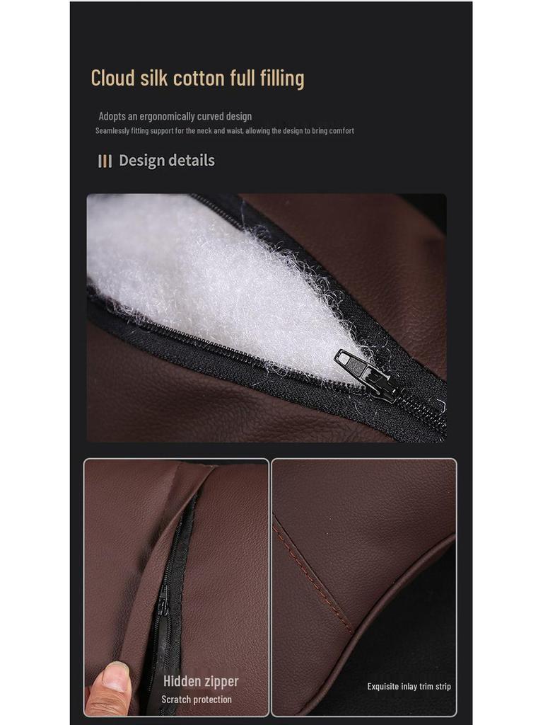 Porsche Cayenne Headrest Neck Pillow & Lumbar Support Cushion for Macan, Panamera, 718