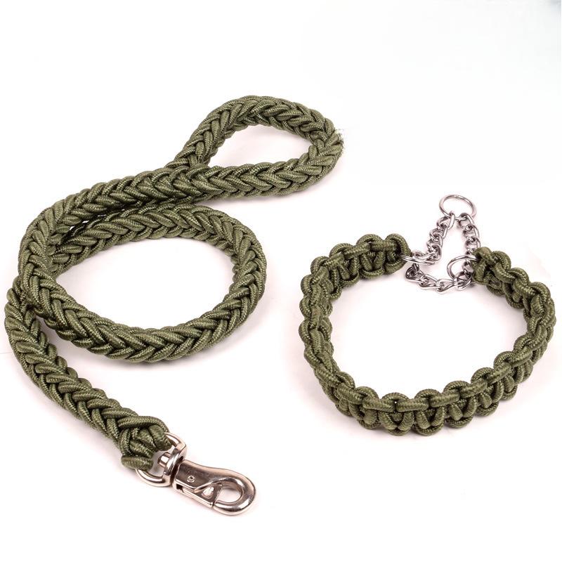 

Поводок для собаки Поводок для питомца Плетеный вручную Ошейник Средняя и Крупная собака 1.5Cm small set