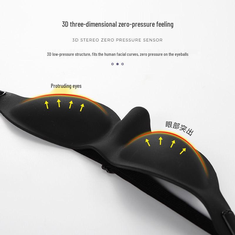 Comfortable 3D Light-Blocking Silicone Eye Mask for Odorless Sleep and Eye Protection