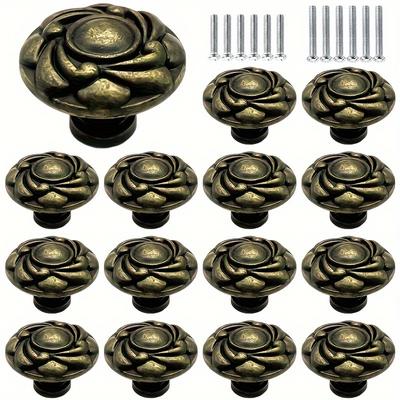 4/8pcs Vintage Drawer Pulls,round Dresser Pulls,vintage Cabinet Knobs,1.18*0.98 Inches,for Nightstand,cabinet,drawer,cabinet Pulls,with Screws
