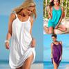 Elegant Casual Beach Dress With Stylish Straps And Unique Print Design