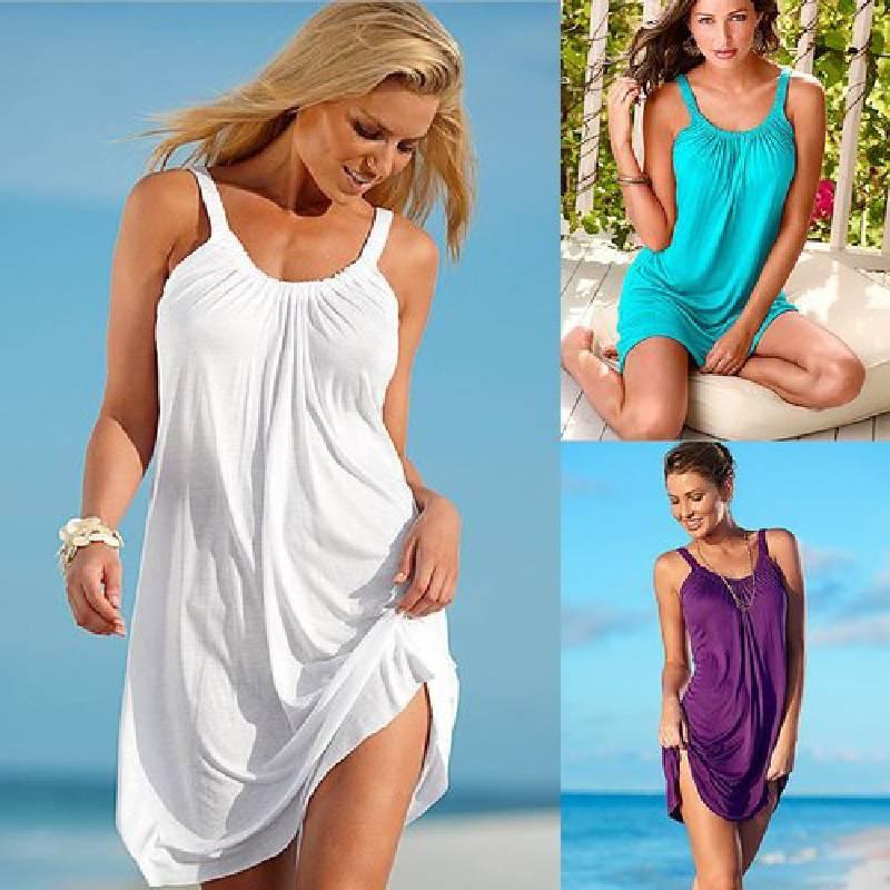Elegant Casual Beach Dress With Stylish Straps And Unique Print Design