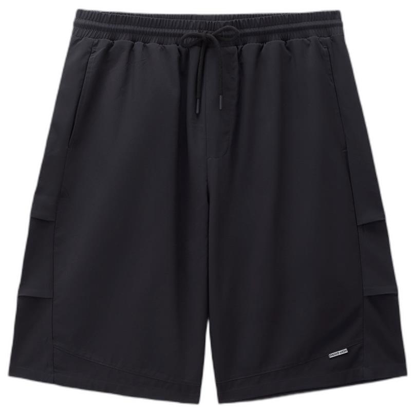 Giordano Men's Four-Way Stretch Pleated Elastic Waist Sports Shorts