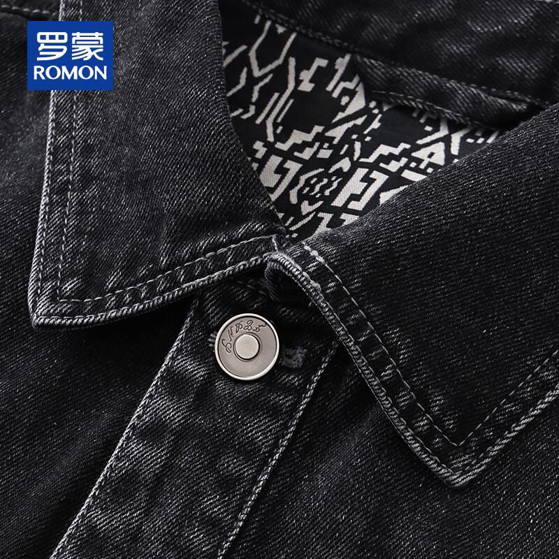 ROMON Men's Casual Denim Jacket