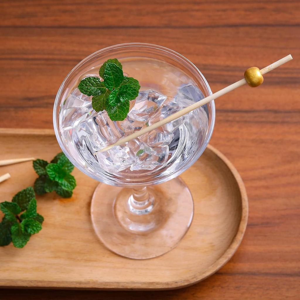 200 Pcs Cocktail Picks, 4.7 Inch Toothpicks for Appetizers, Bamboo Cocktail Sticks Skewers for Drinks, Desserts, Charcuterie, Wedding Party Fancy