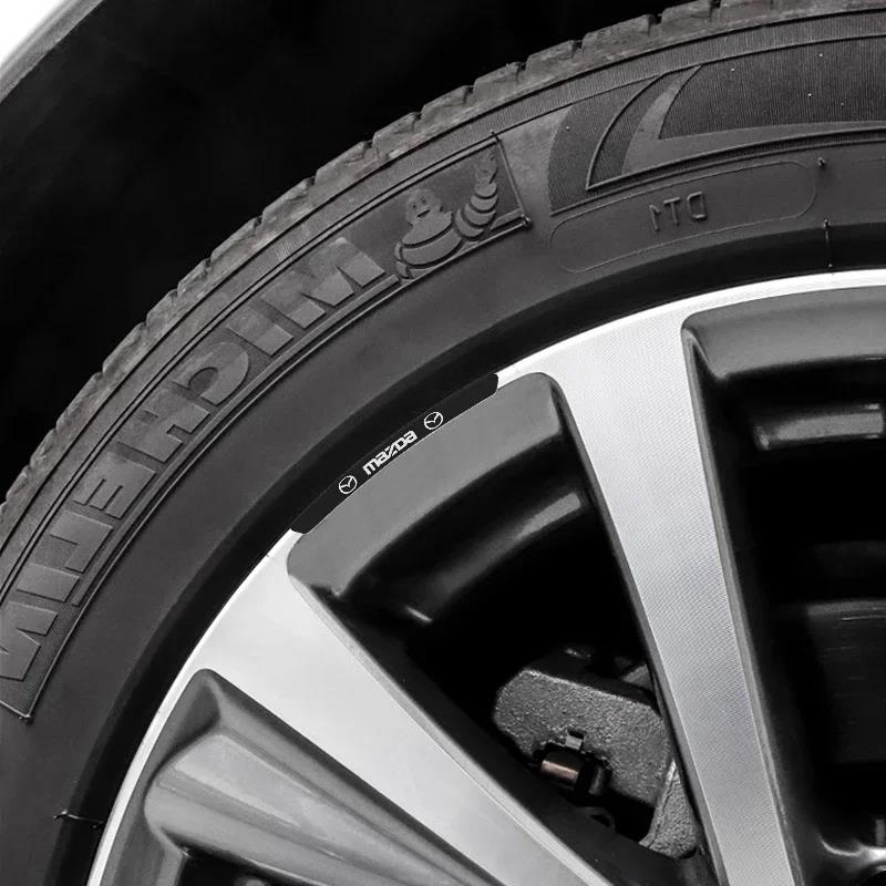 4Pcs Aluminum Car Wheel Hub Badge Stickers for Mazda 3 5 6 7 2 Axela CX5 CX3 Atenza Demio RX7 MS Tire Rim Decorative Decals Acce NH6