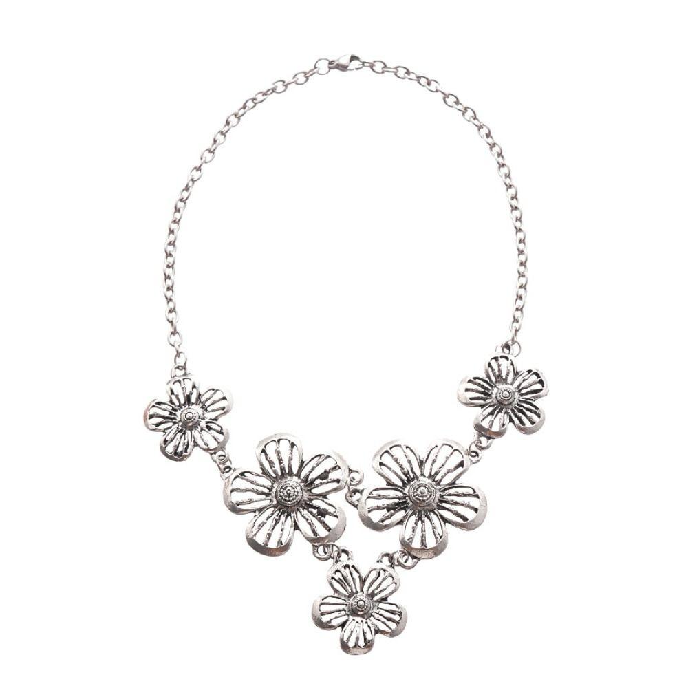 

Панк Украшения Богемское Ожерелье Чокер Стиль Лоскутное Ожерелье Ожерелье с Подвеской в виде Цветка Девушка