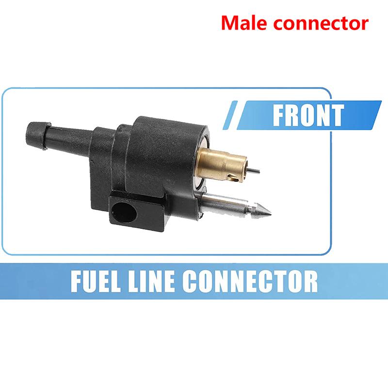 Fuel Line Connector Outboard 1/4 6mm Male 5/16 8mm Female Hose Fitting Pipe Adapter Joint