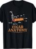 Men'S Cigar T-Shirts Featuring Cigar Anatomy, Perfect for Father'S Day, Casual C