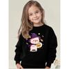 Halloween Theme Cartoon Pig Long Sleeve Crewneck Pullover Sweatshirt for Kids, Fun Round Neck Top for Boys And Girls, Suitable for All-Season Home