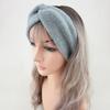 New Wool Knitting Cross Wide Headbands Winter Ear Warmer Soft Elastic Mohair Headwrap Turban For Women Girl Hair Accessories