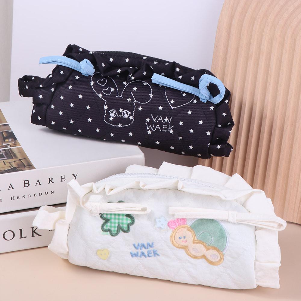 

Dog Rabbit Pencil Pouch Case Sweet Makeup Storage Bag Kawaii Stationery Handbag Office Supplies синий