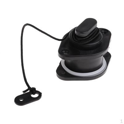 Universelles Speigatt-Ablassventil für Kajak, Schlauchboot, Beiboot, Marine – Schwarz, 24 mm