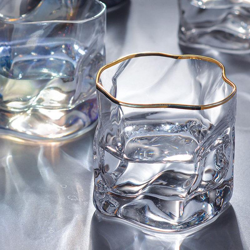 280ml Nordic Style Golden Edged Foreign Wine Glass Simplicity Juice Milk Tea Mugs Mojito Brandy Cups Party Cappuccino Mug Cafe