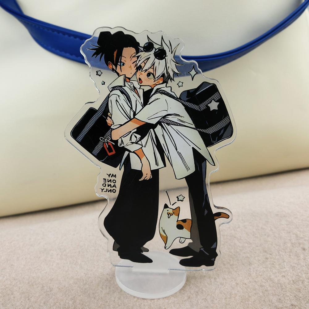 Gojo Satoru Geto Suguru Freizeit-Outfit Acryl-Ständer Anime-Charakter Desktop-Display Ornament Sammlerstück Geschenk für Fans