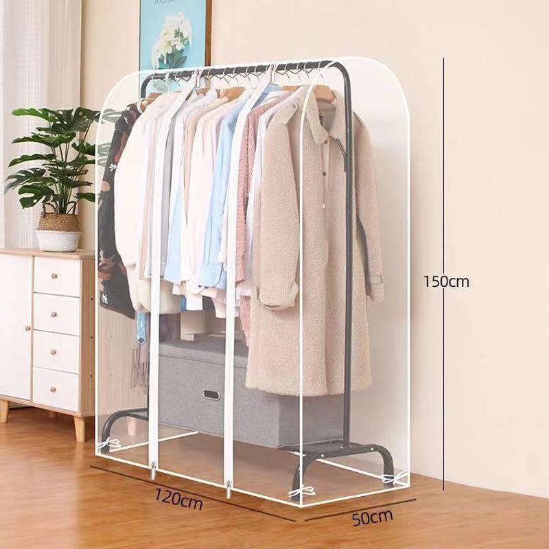 Household Fully Transparent Hanger Clothing Dustproof Hanging Bag Fully Enclosed Zip Style Coat Down Jacket Suit Dustproof Cover
