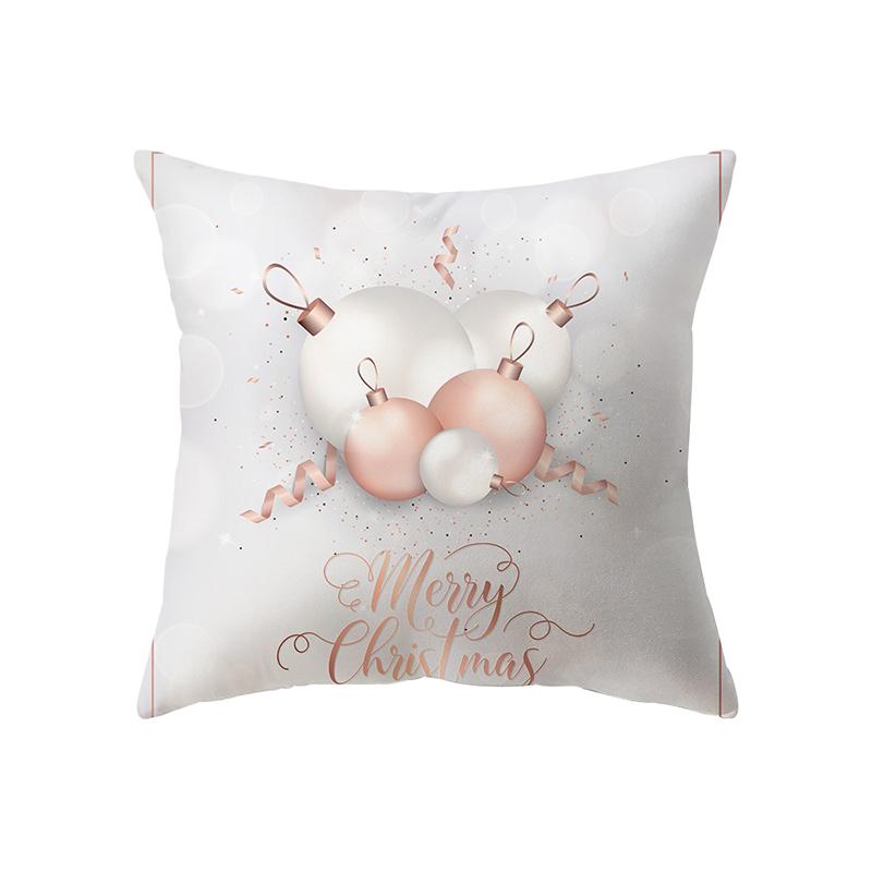 Home Decor Christmas Theme Printed Pattern Cushion Cover Home Living Room Sofa Decoration Square Throw Pillow Pillow Cover