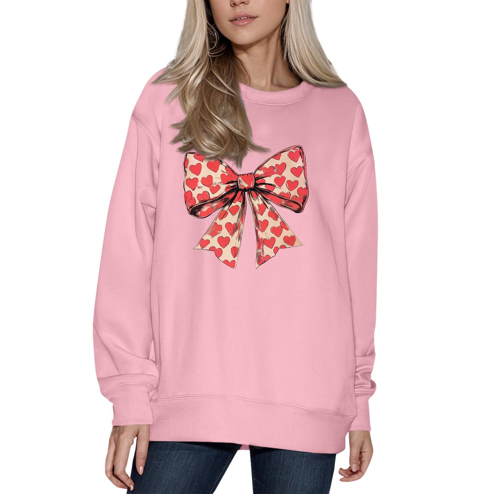 

Женский модный принтованный свитер с длинным рукавом и круглым вырезом L розовый