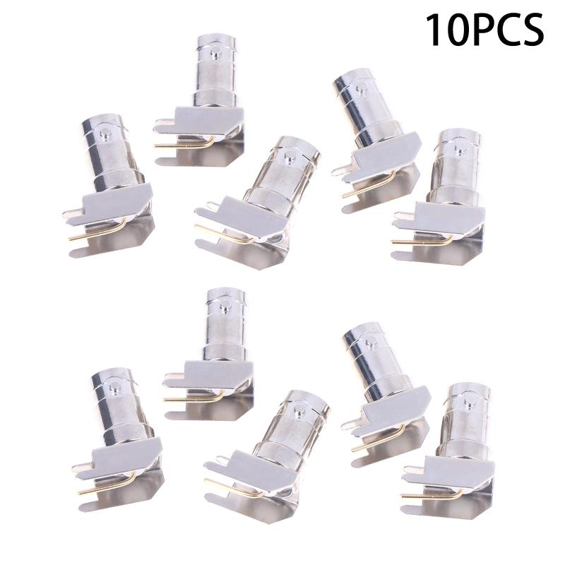 5/10/20Pcs 50 Ohm Q9 Bnc Female Right Angle 90 Degree Plug Solder Cup Pcb Nickel Plated Brass Rf Coaxial Adapters