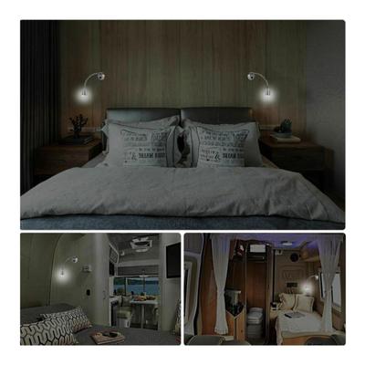 Boot Wandleuchte Touch Dimmen LED Leselampe Flexibler Schwanenhals Wandlampe Geeignet für LKW Wohnmobil Yachten Kabine