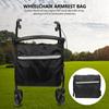 Bärväska för elrullstol Förvaringsväska Organizer Tillbehör för rullstol(Svart)