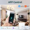 10A Tuya WiFi Smart Switch 433MHz Relay Breaker Smart Home Wireless Control Switch 1/2/3 Gang Wireless Wall Switch Voice Control