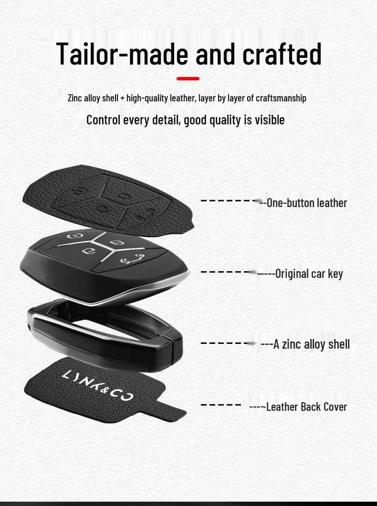 Lynk & Co 03 Key Case: Anti-Drop Protective Shell with Buckle for Models 01/02/05/06/08/09 - Men & Women