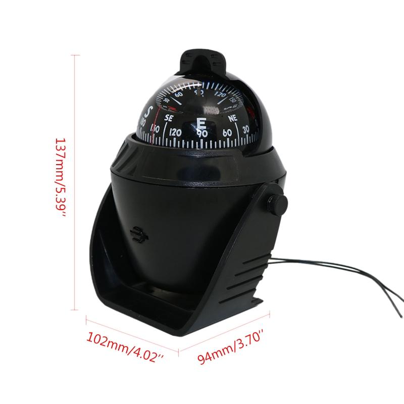 lC760 Sea Navy Marine Boat Electronic Ship Vehicle Car Navigation Compass High Precision Positioning LED Night Light