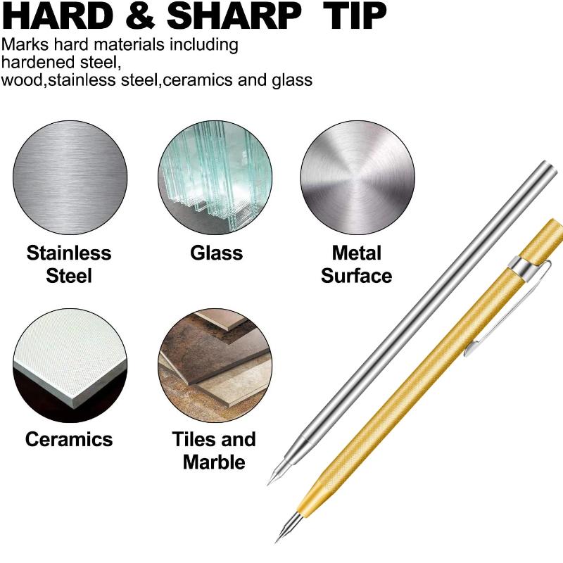 Metal Tile Cutting Pen 6 Inch Tungsten Carbide Tip Scriber Pen Marking Engraving Pen For Ceramic Wood Carving Hand Tools