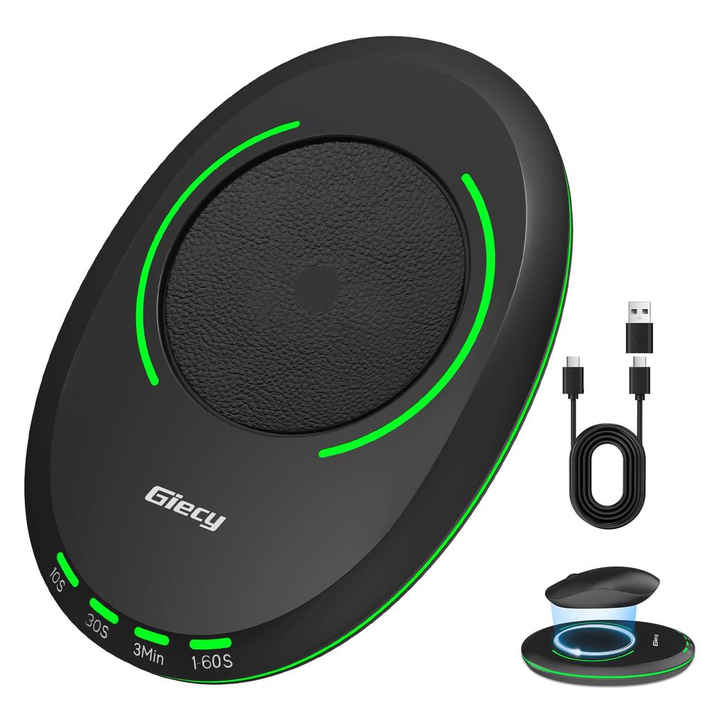 Giecy Ultra-Thin Mouse Jigger, Undetectable Mouse Mover with OnOff Switch and Random Interval Timer, Automatic Physical Mouse Movement, Mechanical